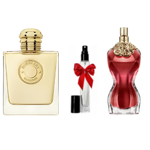 PACK 10ML BURBERRY GODESS + 10ML LA BELLE EDP + DÉCANT GRATUIT