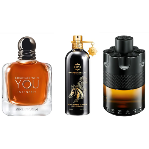 PACK YOU INTENSLY 10ML + ARABIANS TONKA 10ML + AZZARO MOST WANTED 10ML